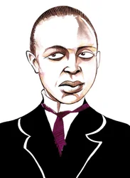 Scott Joplin, American composer, pianist and writer of ragtime music, caricature